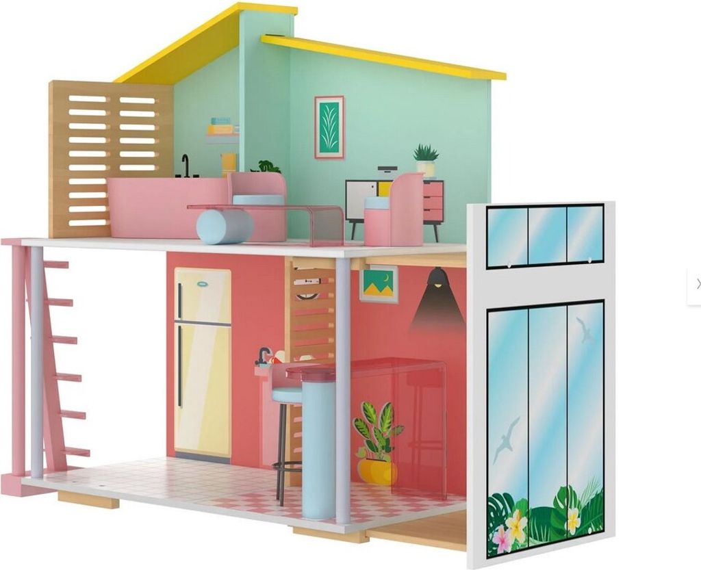Playtive Holz Fashion Doll Puppenhaus, 8-teilig - Produktbild 