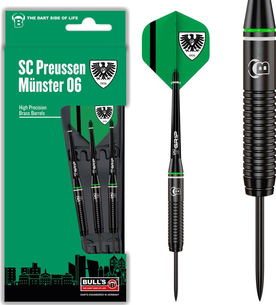 BULL'S Preußen Münster Brass Steel Dart / 1 Satz / 21 Gr.