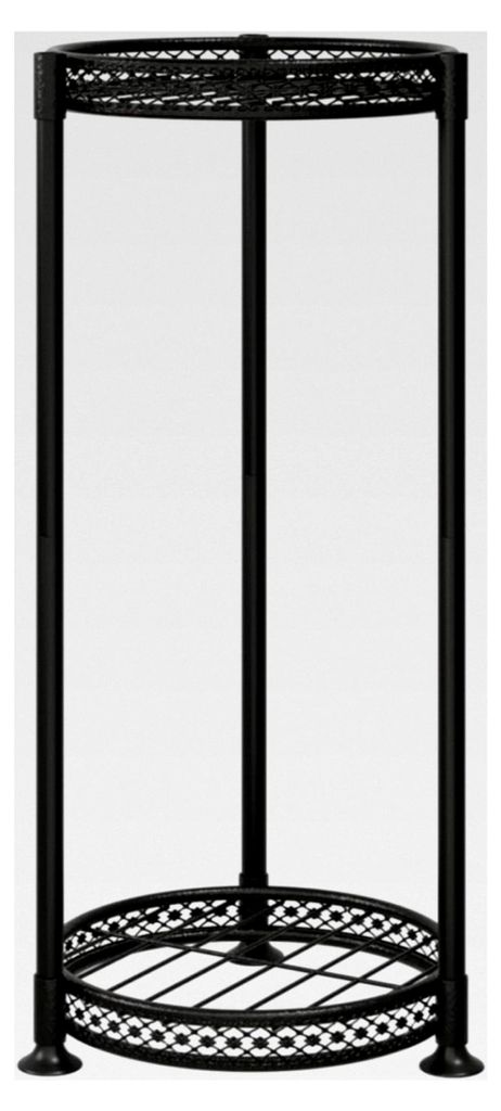 Hochwertiger Blumenständer Schwarz – Metall Pflanzenständer für Balkon und Wohnzimmer – Dekoratives Blumenregal für Innen und Außen – Ec...