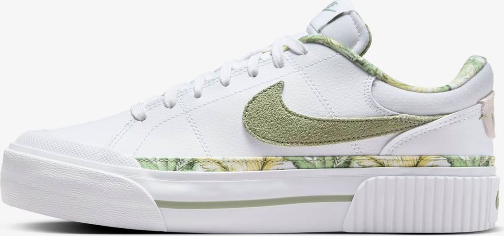 Nike Court Legacy Lift "Oil Green & White" Weiß/Grün, Größe: 44,5