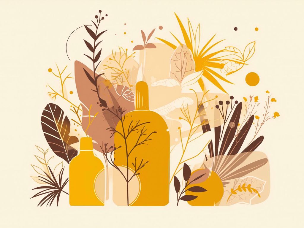 Plakat 40x30cm Goldene Pflanzen