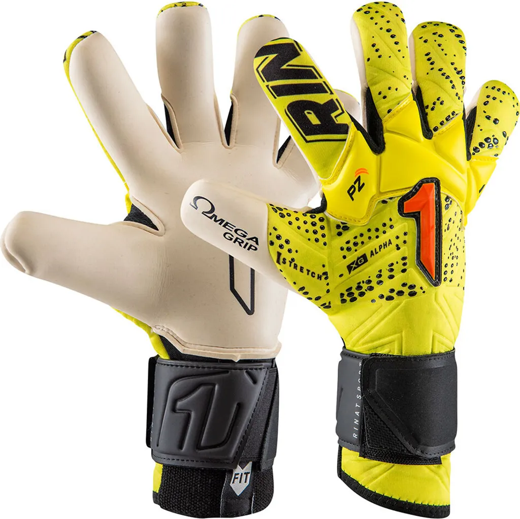 Gants de foot pour gardien Rinat Dominius Alpha Jaune Xtreme Guard T9