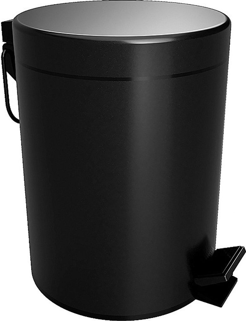 BARK Abfalleimer Messing Schwarz 'Soft Close' 200x280x205 mm, 5 Ltr für Bad & Küche >> freistehend anwendbar