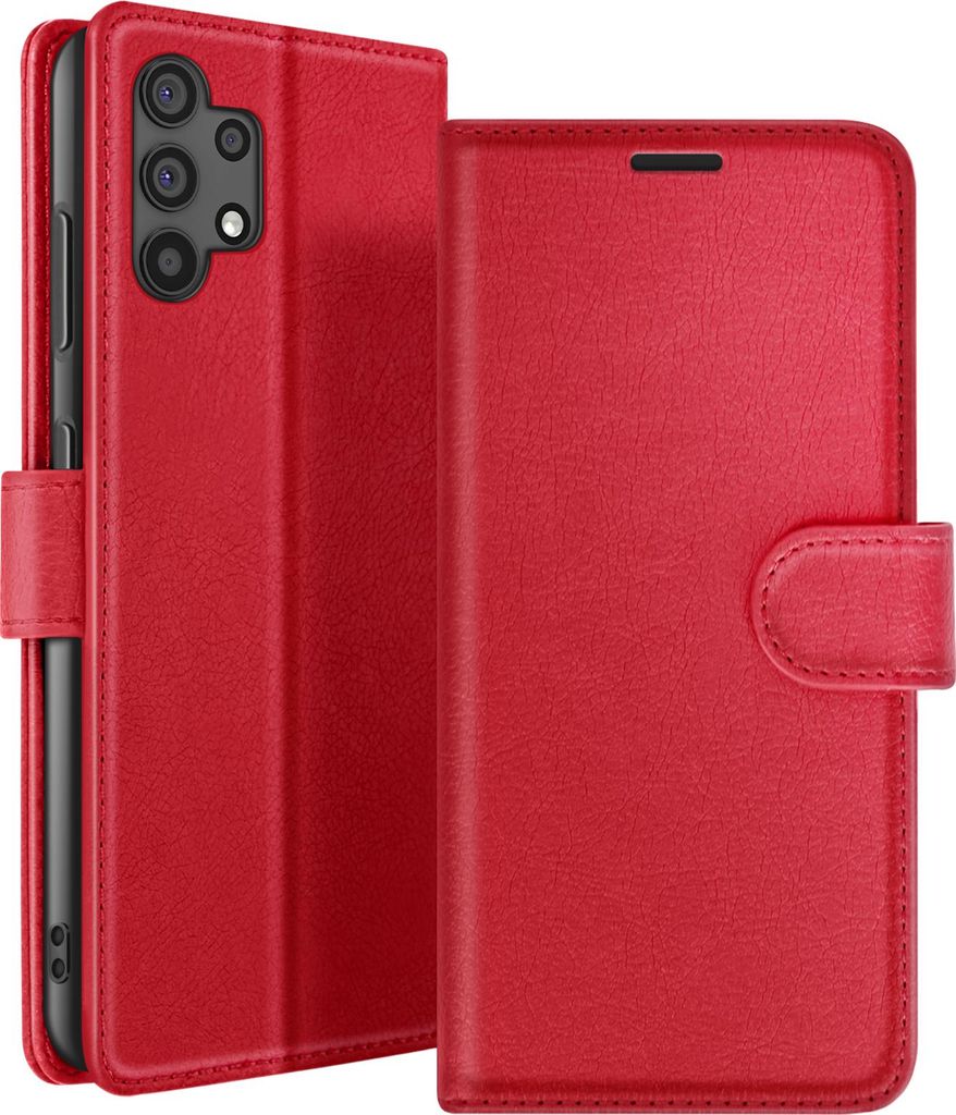 Zanaé, Portemonnaie Etui Galaxy A32 5G mit Ständer und Magnetlasche, Rot