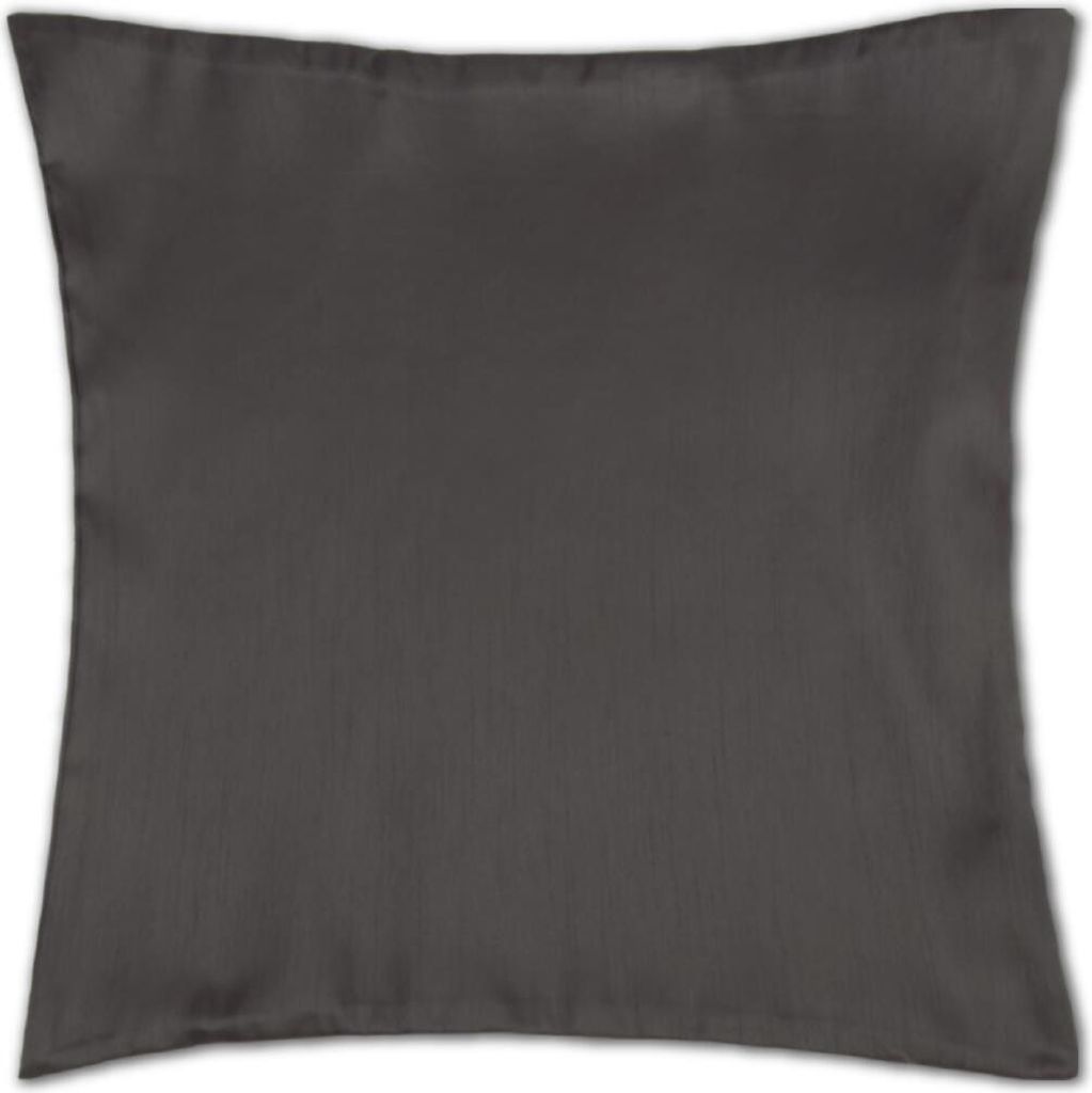 Kissenhülle Alessia (40x40cm) Kissenbezug Dekokissenbezug Zierkissenbezüge mit Füllung, Farbe: Dunkelgrau