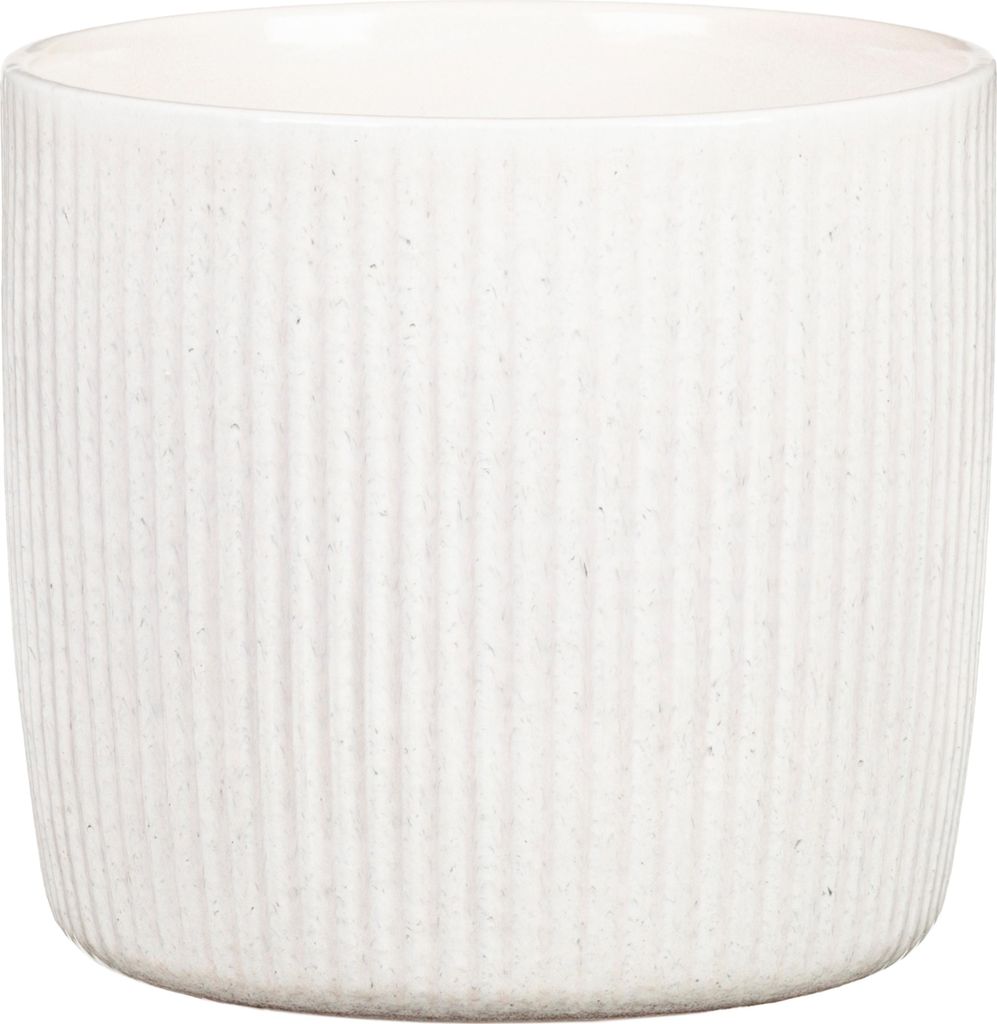 Scheurich Solido Linea, Blumentopf aus Keramik, Farbe: Perla, 24,1 cm Durchmesser, 21,9 cm hoch, 8,2 l Vol.