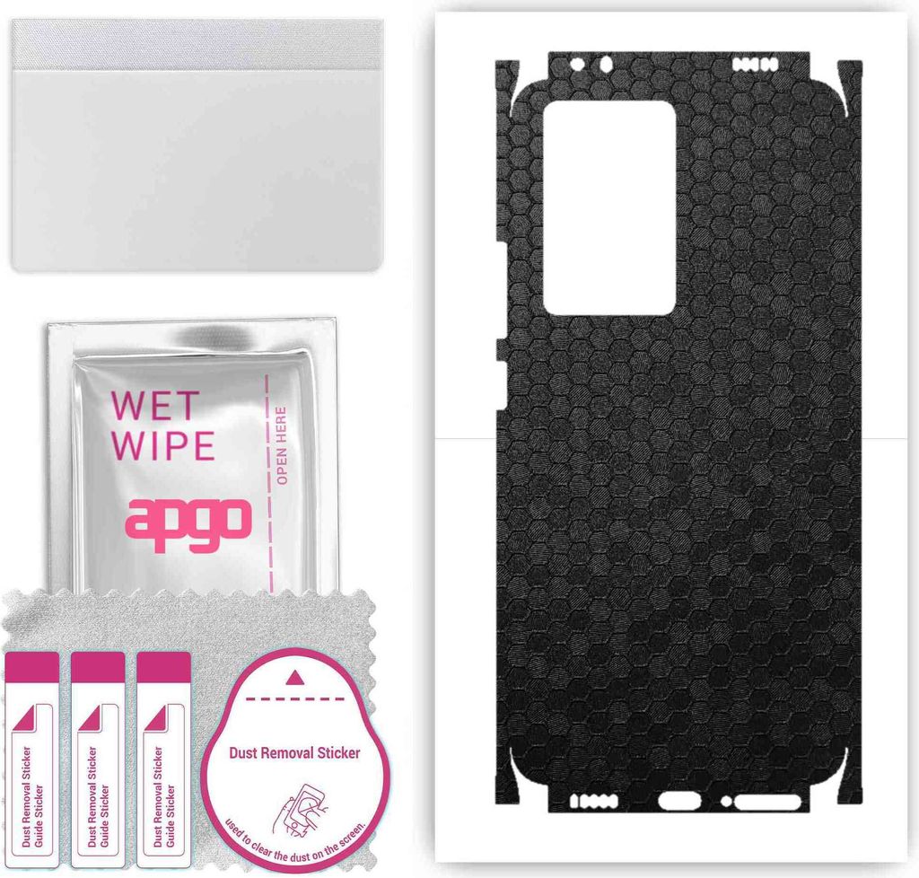 apgo Rückseite + Seiten Schutzfolie, Skin, kompatibel mit Xiaomi Redmi K60 Pro, Hinten Displayschutzfolie aus Vinylfolie, kratzfest, einfache Mont...