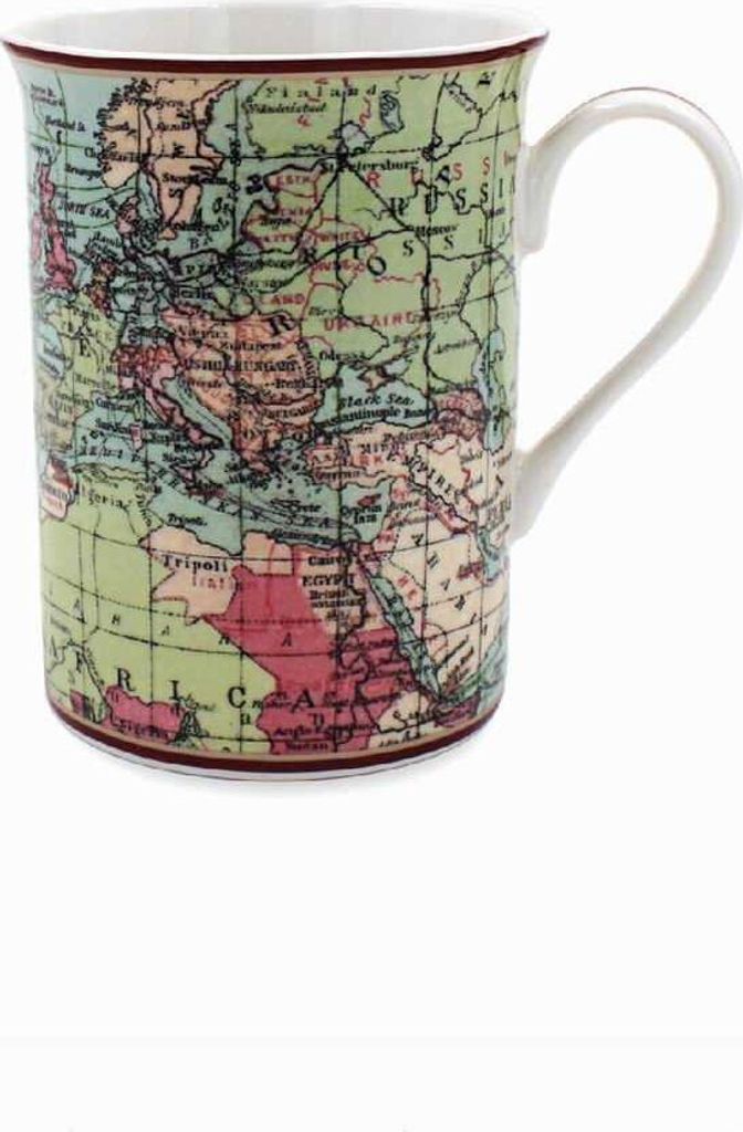 Lesser & Pavey Kaffeetasse Weltkarte World Traveller in Produktbild 