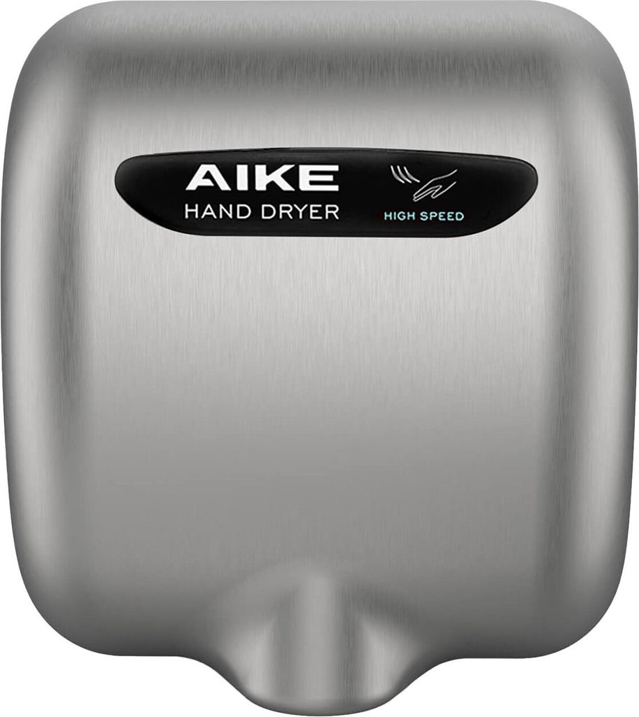Händetrockner - elektrisch, aus gebürstetem Edelstahl mit Sensorautomatik und HEPA-Filter, 10–15 Sekunden Trocknung