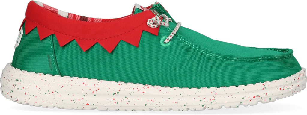 HEYDUDE Wally Holiday Elf Herren Weihnachtsschuhe Green/Red Größe 42