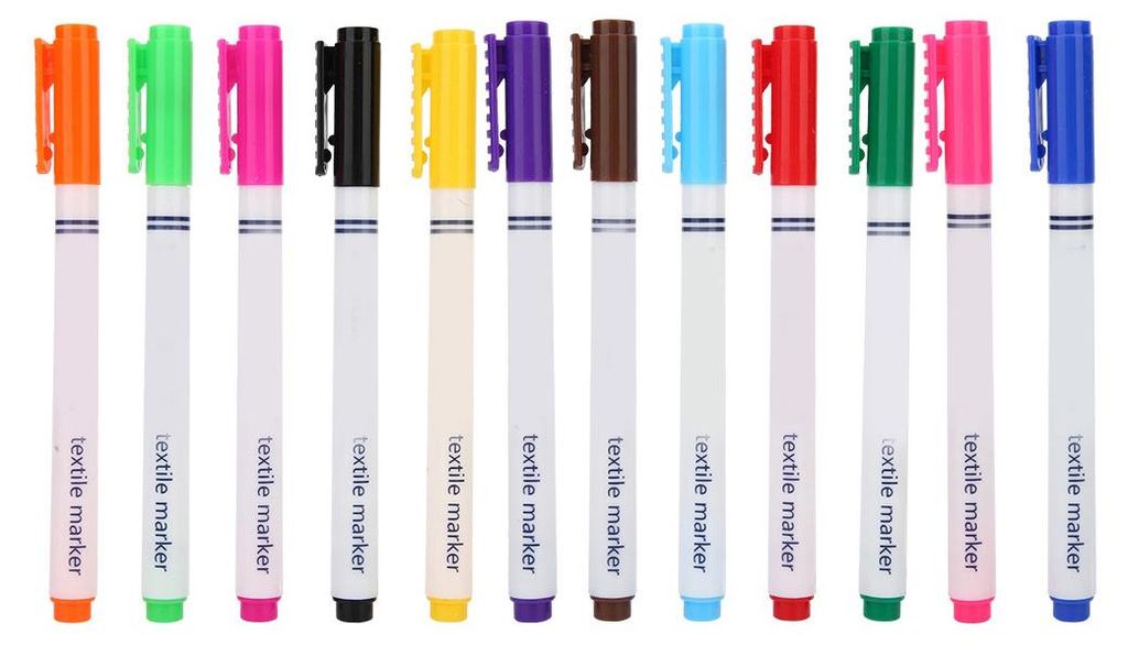 12pcs Kleidung Textilmarker Stift wasserdichte DIY T -Shirt Produktbild 