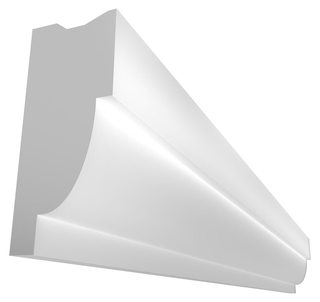 ELHARE Stuckleiste LED Band Lichtprofile Wand Indirekte Beleuchtung Profil LS38A - 50x90mm, 2m