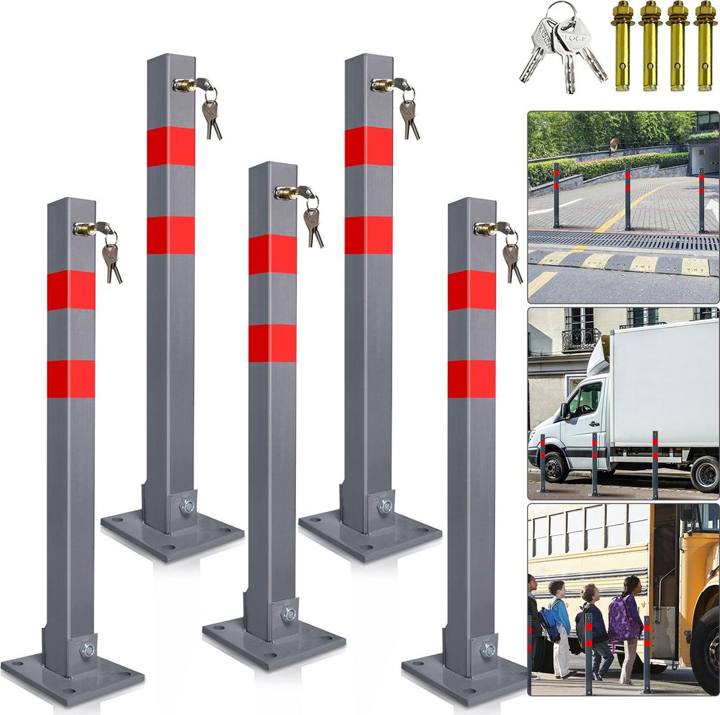 Bettizia Poteau de barrage 5X Barrière de parking Pliable Image du produit 