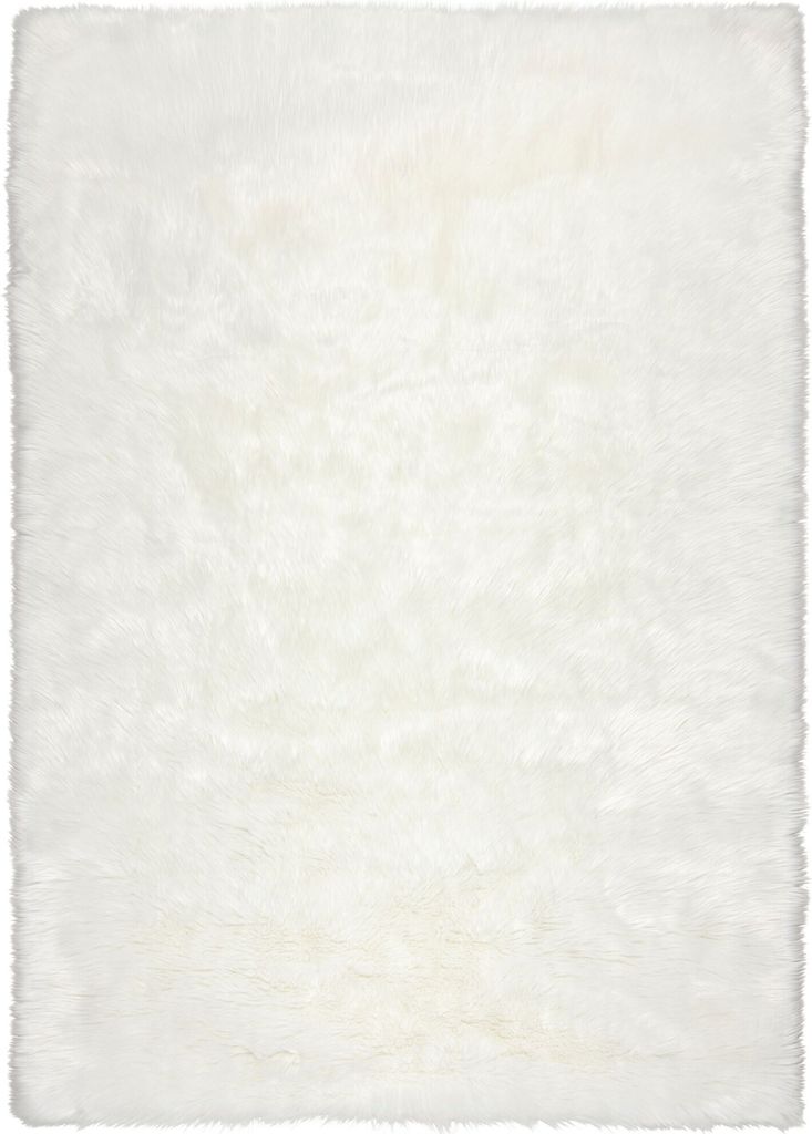 KADIMA DESIGN SCHAFSFELL LENNE 120 cm x 170 cm Weiß Farbe Rechteckig Indoor Teppich