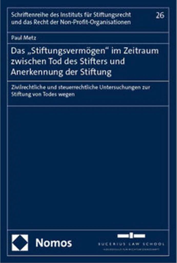 Livre de Droit : Patrimoine des Fondations et Successions (Allemand)