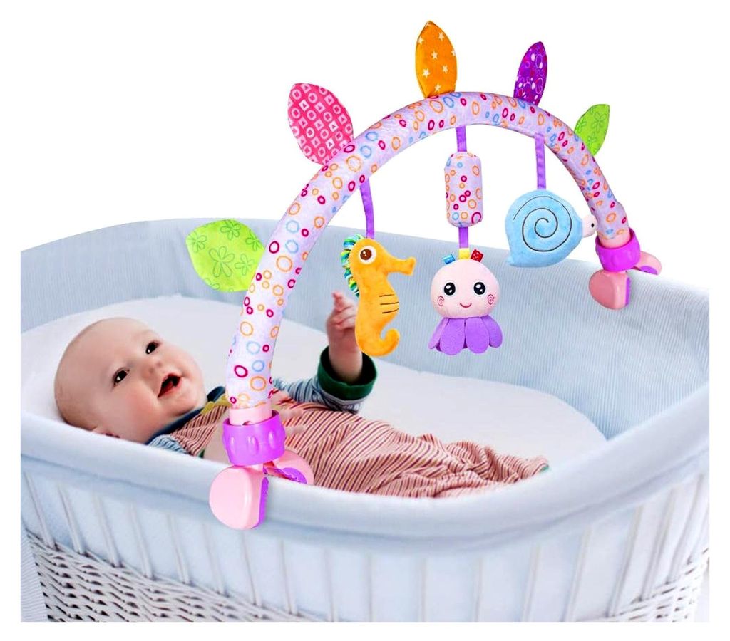Reisebogen Spielzeug für Säuglinge und Kleinkinder, geeignet für Kinderwagen und Stubenwagen, Aktivitätsspielzeug für drinnen und draußen (Oz...