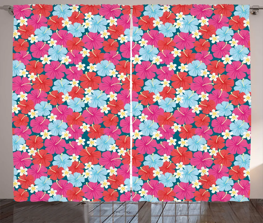 Tenda Rustica Premium ABAKUHAUS - Hawaii Hibiscus 280x175 cm