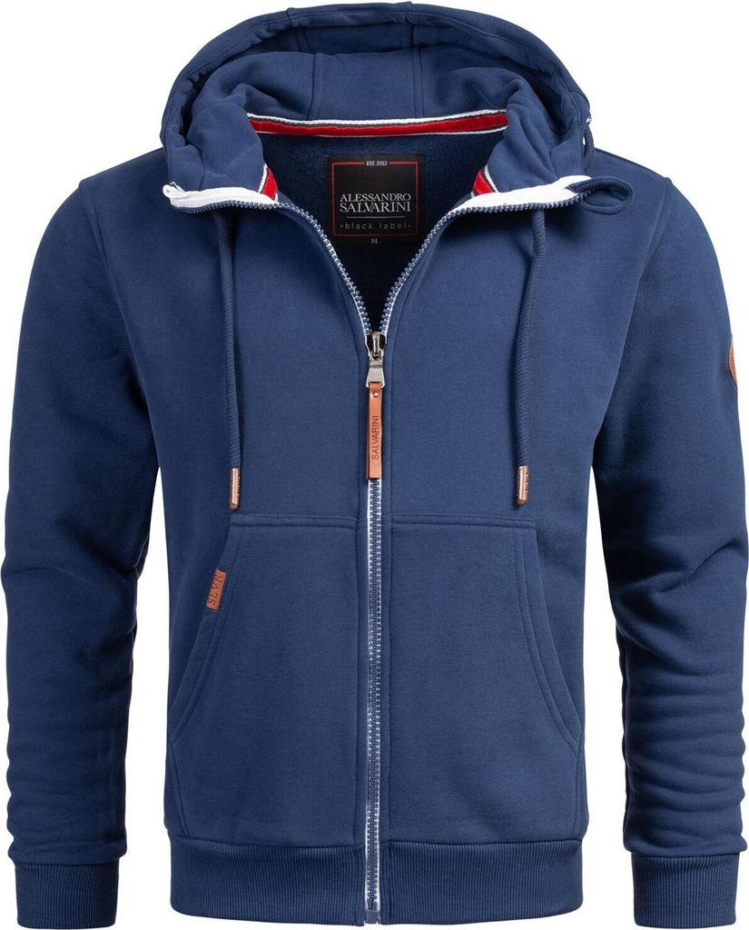 Stylische Herren Sweatjacke Petrolblau Größe L - Gr. L Produktbild 2