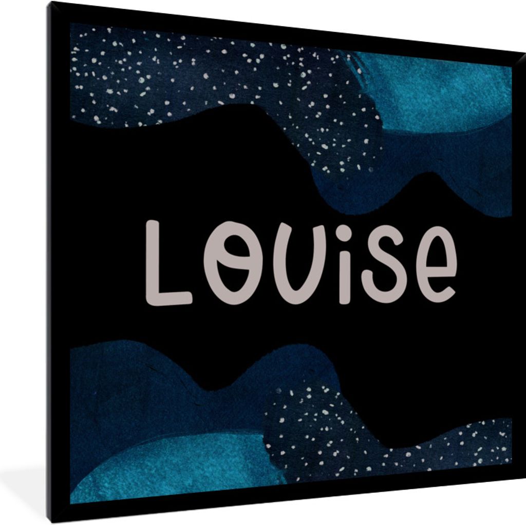 MuchoWow Gerahmtes Poster Louise - Pastell - Mädchen 40x40 cm - Poster mit Schwarzem Bilderrahmen Wandposter Rahmen Foto Bilder - Mit Rahmen - W...