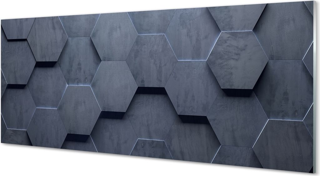 Glasbilder 125x50 Wandkunst Stein Beton Patches