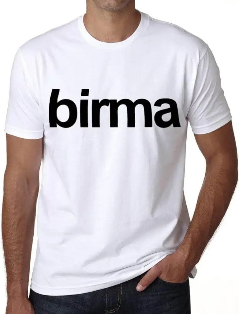 Herren Grafik T-Shirt Birma Öko-Verantwortlich Vintage Jahrgang Kurzarm Lustige Druck Geburtstag Geschenk Mann