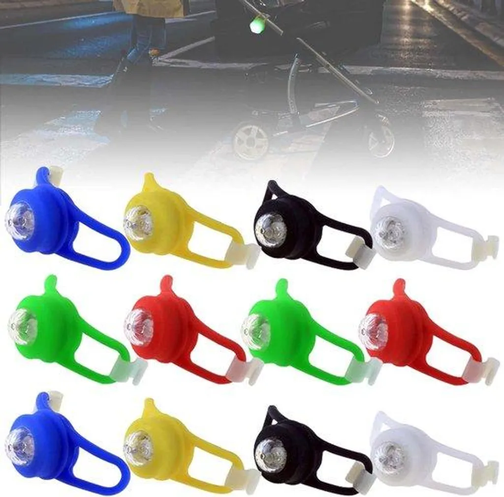 Éclairage pour poussette balade nocturne lot de 12 lampes LED silicone