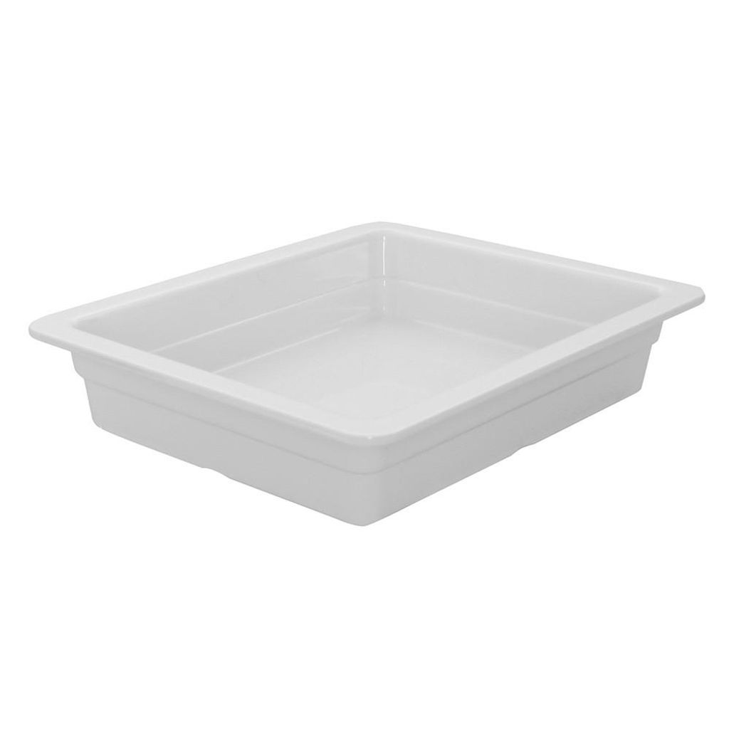 GN-Behälter Gastronormbehälter GN-Schale Melamin Buffet-Line Weiß GN 1/2 3,9L 65mm Spülmaschinenfest Hygienisch