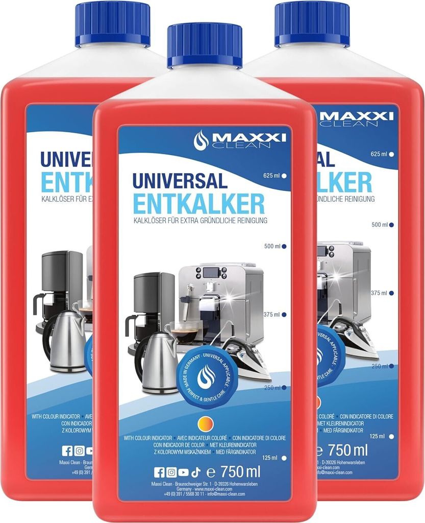 Entkalker Universal flüssig mit Farbindikator 3x 750 ml Produktbild 