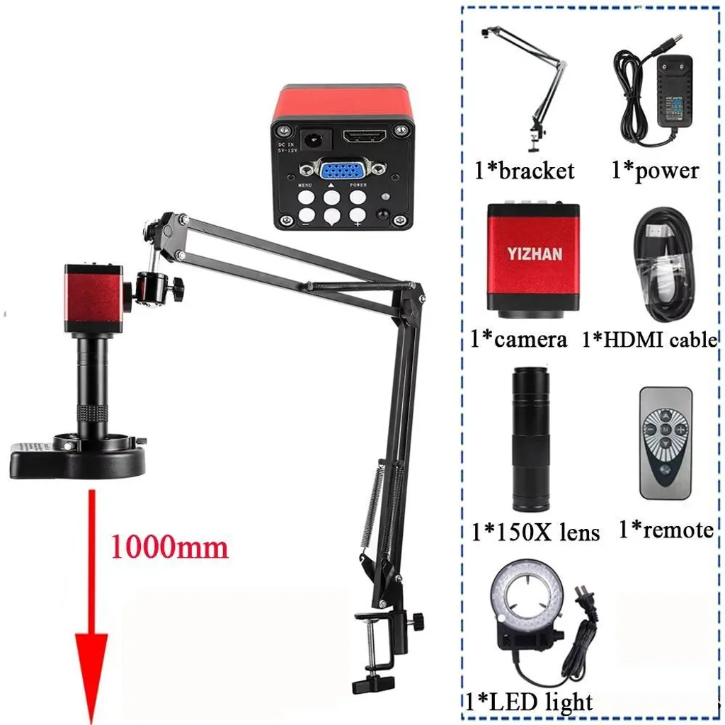 Microscope numérique 4K IMX415 kit 13 MP 60 FPS avec commande à distance