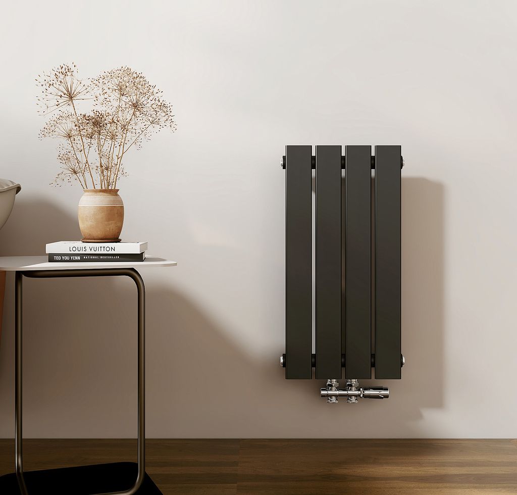 EMKE Plochý radiátor 600x300mm 233W Čierny | Vertikálny
