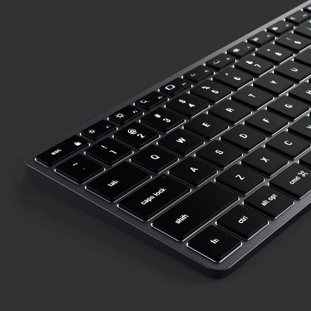Clavier Bluetooth Satechi Slim X2 Rétroéclairé avec Pavé Numérique Gris