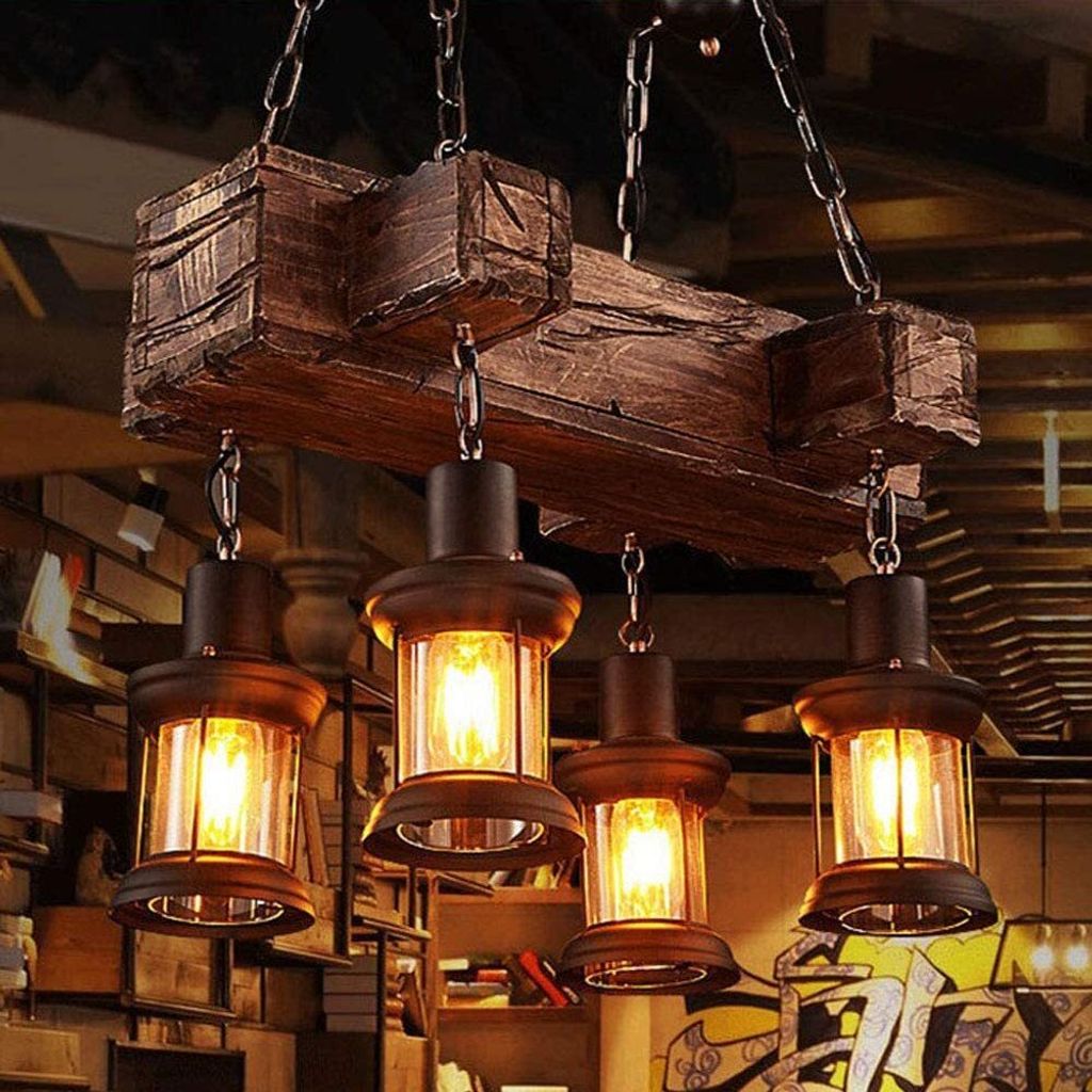 LEDSone Vintage Pendelleuchte Industrie-Look – 29 Cm, Metall, Geschwungener Schirm, Für Küche, Bar, Café