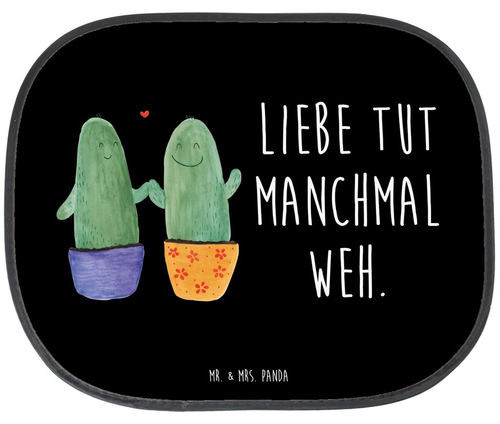 Mr. & Mrs. Panda Sonnenschutz Auto Kaktus Liebe - Schwarz - Geschenk, Kakteen, Paar, Hochzeit, Hitzeschutz, Fürs, blendschutz, Trennung, Pärchen,...