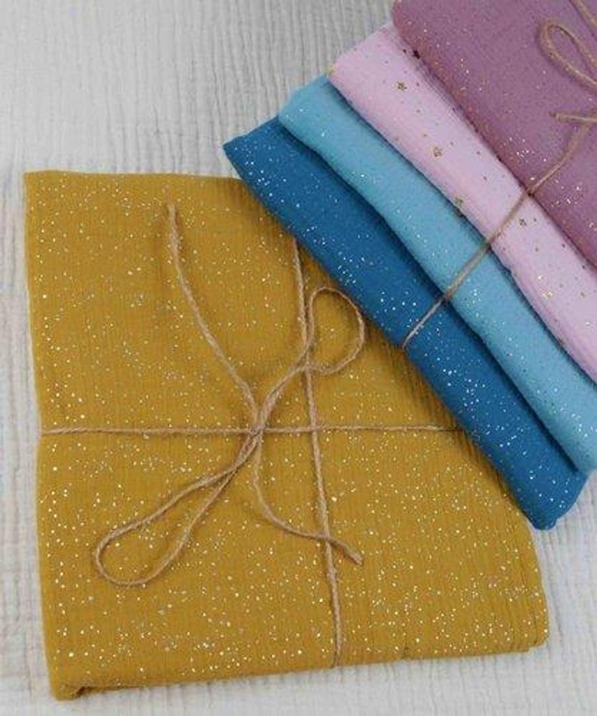 Cigit Kids Musselin Babydecke senfgelb