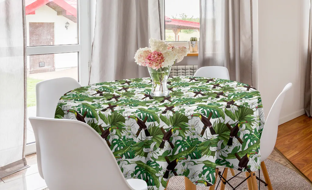 EHouseHome - Tovaglia per esterni e interni, 152 x 152 cm, con foro per