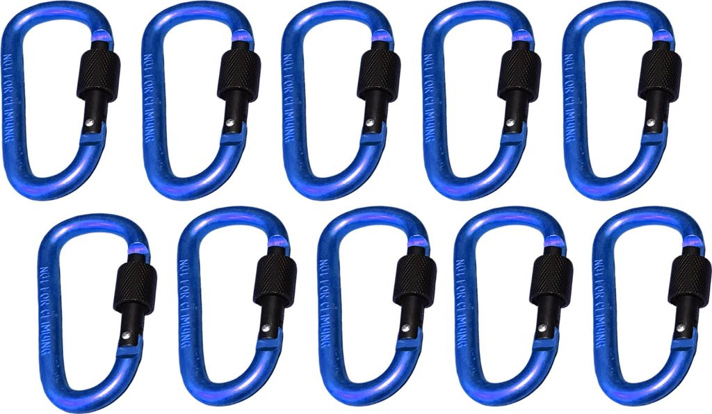 Set mit 10 Karabiner, Farbe 9: dark blue, 100 kg