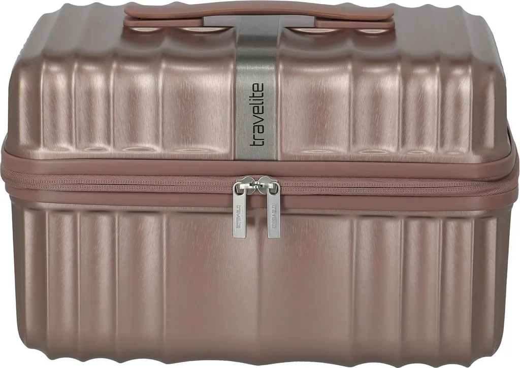 Travelite Paros Beauty Case Cappuccino Rosa Antico | Rigido e Organizzato