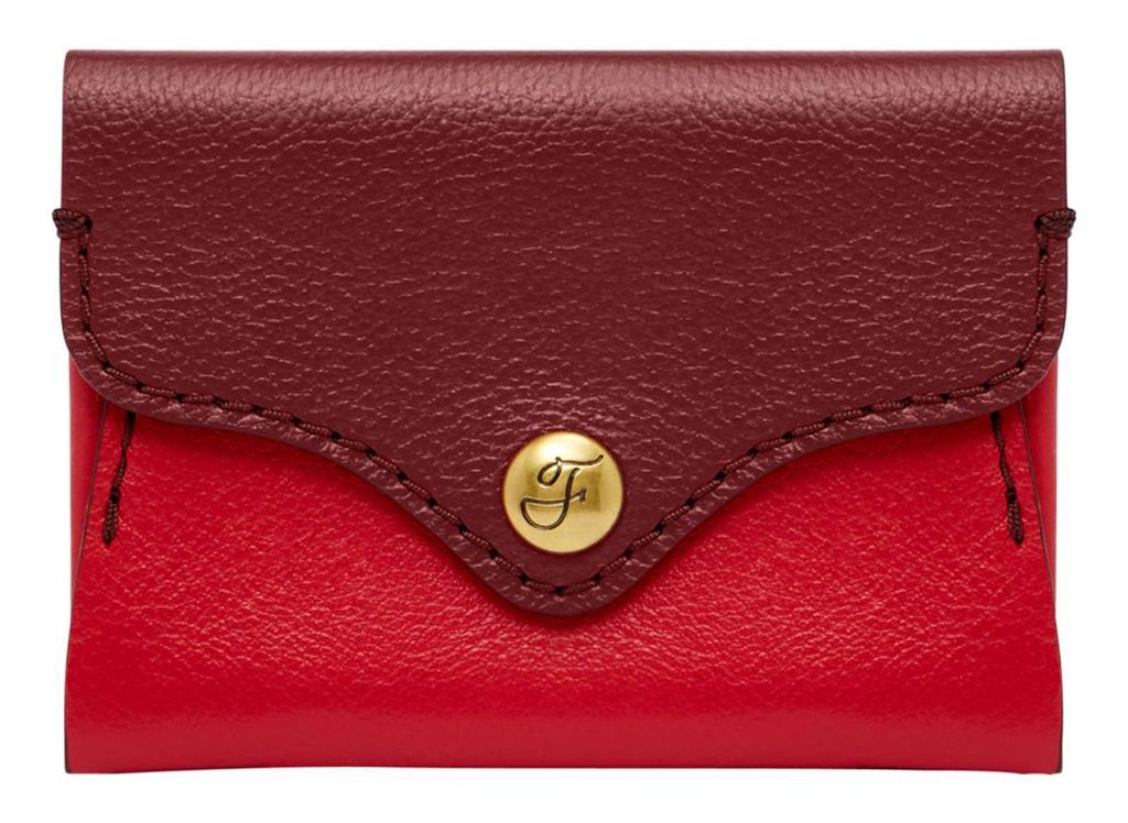 FOSSIL Kartenetui Heritage Card Case Red Velvet rot