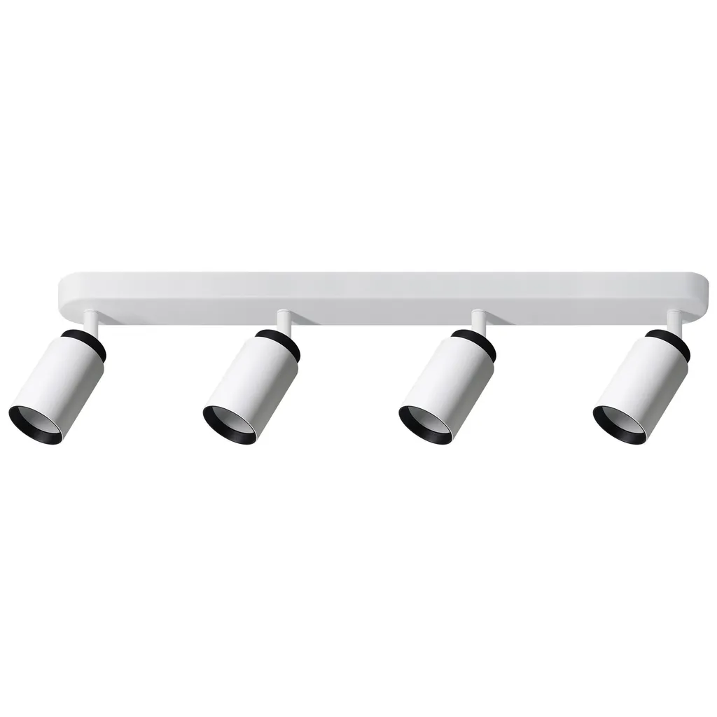 Plafoniera 4 Faretti MALGA 4 DUO Bianco-Nero - Design EDO Solutions