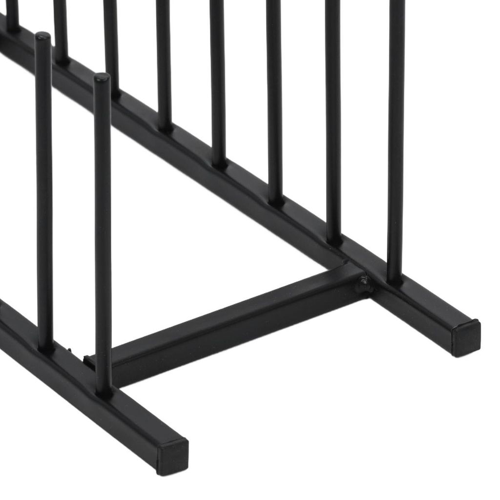 Deckel- und Tellerständer aus schwarzem Metall, 34,5 x 12,5