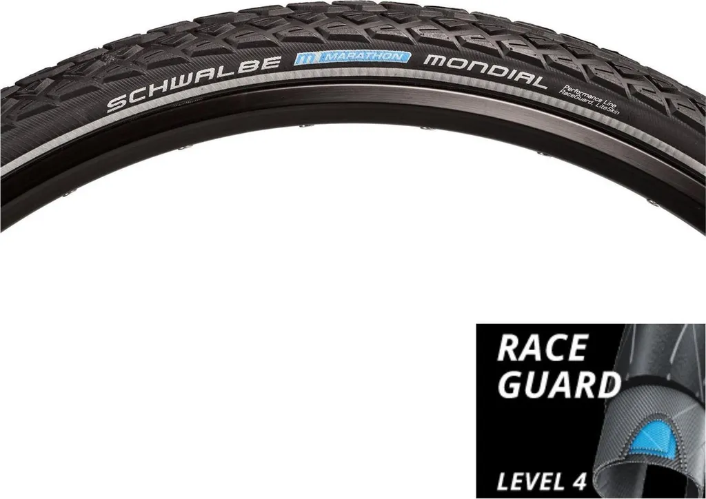 2 Pneus Schwalbe Marathon Mondial 26x2.00 RaceGuard avec 2 Chambres SV13