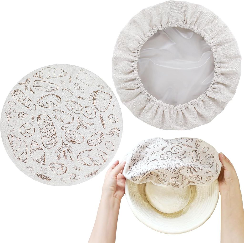 Wiederverwendbare Sauerteig Gärhaube 2er Set, atmungsaktive Produktbild 