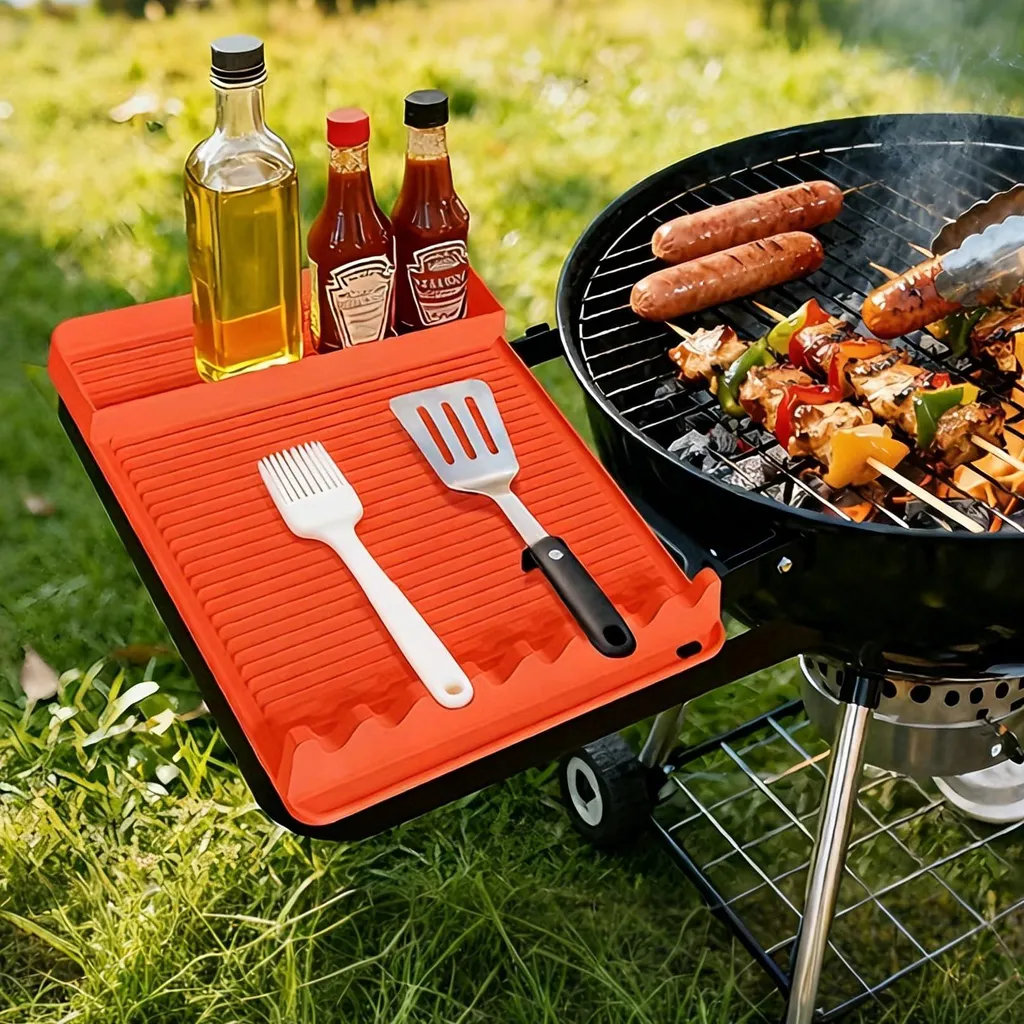 Tapis de cuisson en silicone pour grille latérale barbecue gaz 45x29cm