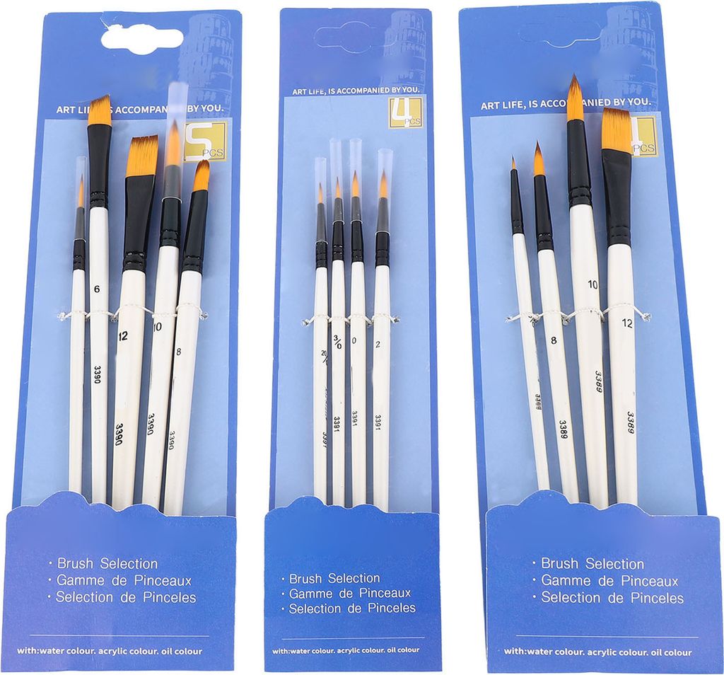13pcs Acrylpinsel -Pinsel -Set Doppelanschluss Aluminiumrohr Birkengriff DIY -Künstler für Nagel -Gesichtsmalerei