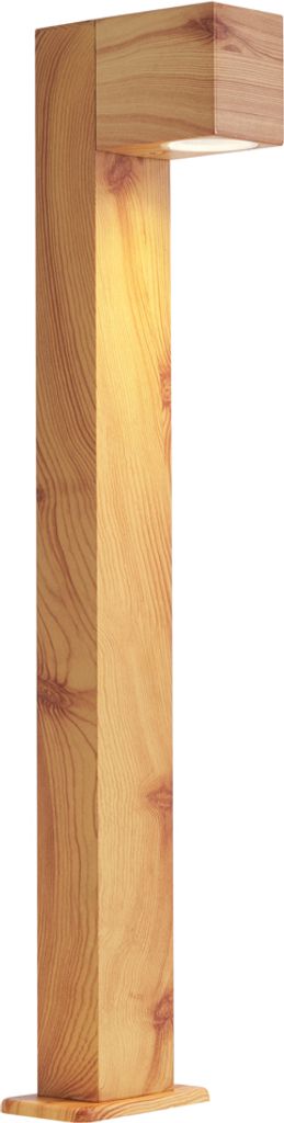 QAZQA - Moderne AußenStehleuchte I Stehlampe I Standleuchte I Lampe I Leuchte Aluminium mit Holzprint 65cm IP44 - Baleno I Außenbeleuchtung - Rec...