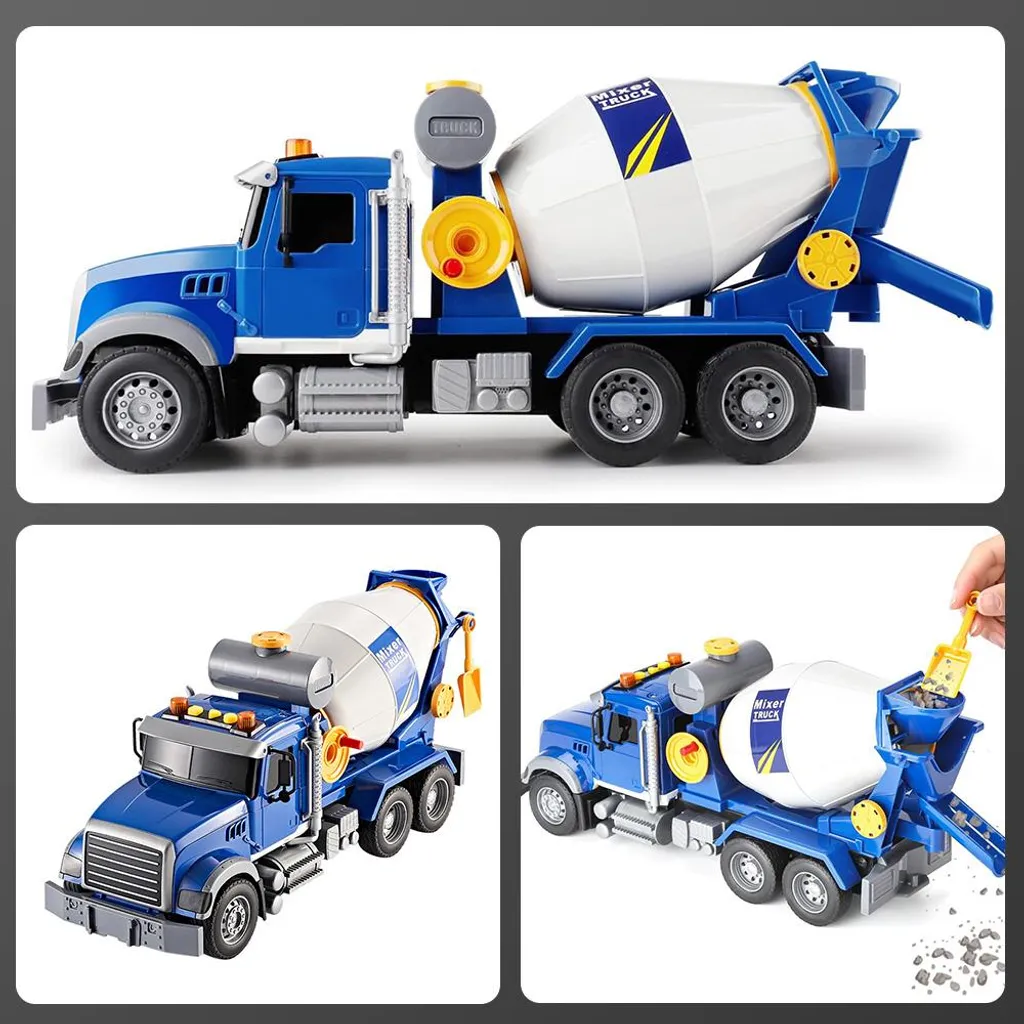 Grand camion mélangeur jouet pour enfant véhicule de chantier béton