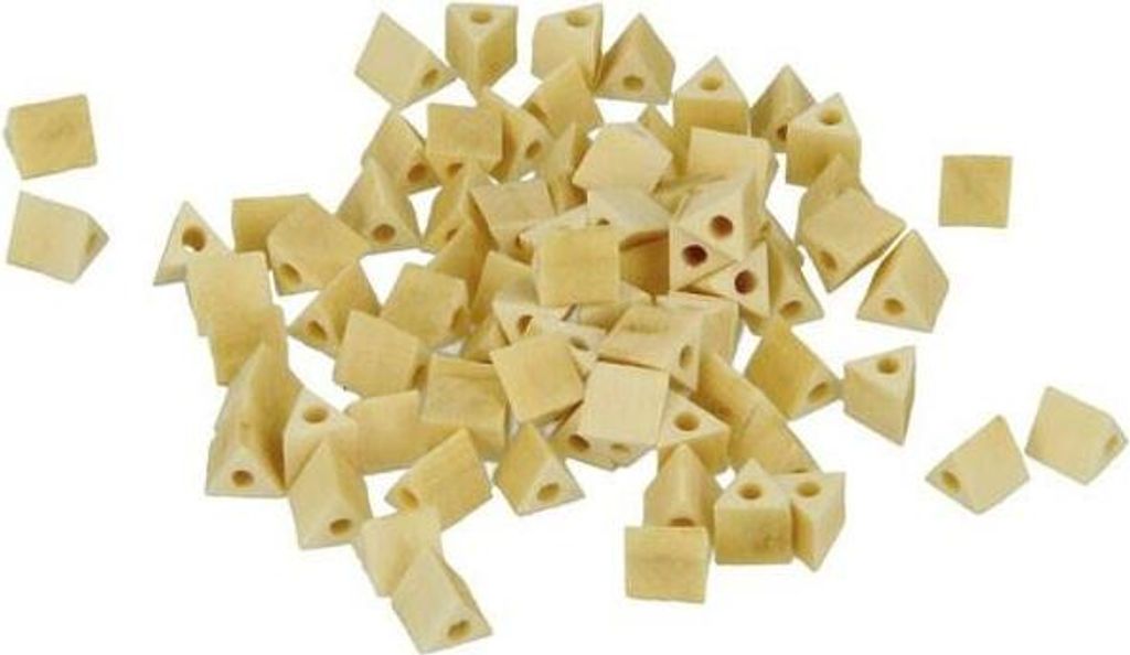 80 Holzperlen Dreiecke 5 mm