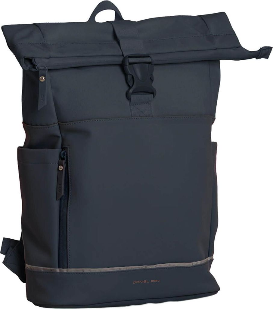 Daniel Ray Rucksack Pittsburgh mit Rolltop-Verschluss - Rolltop-Tasche mit Laptop-Fach in Navy