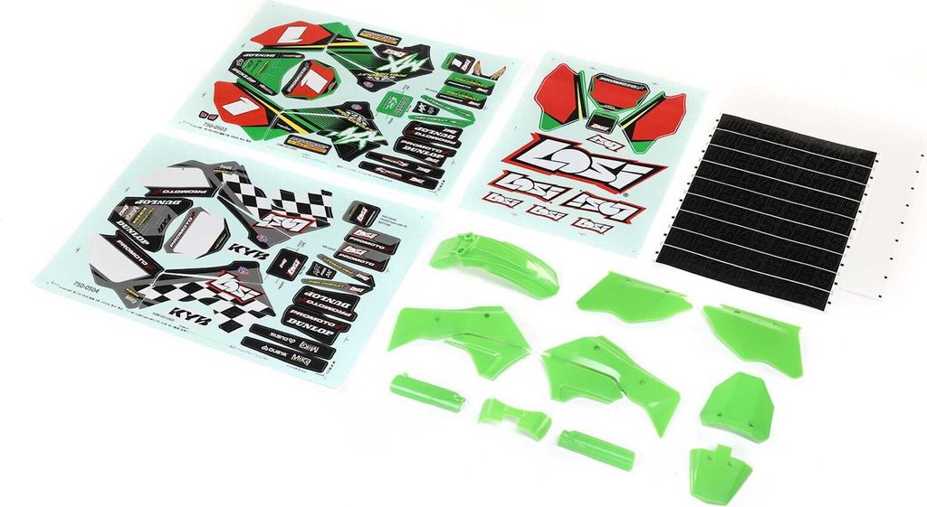 Losi Green Plastics mit Wraps: Motorrad Promoto-MX