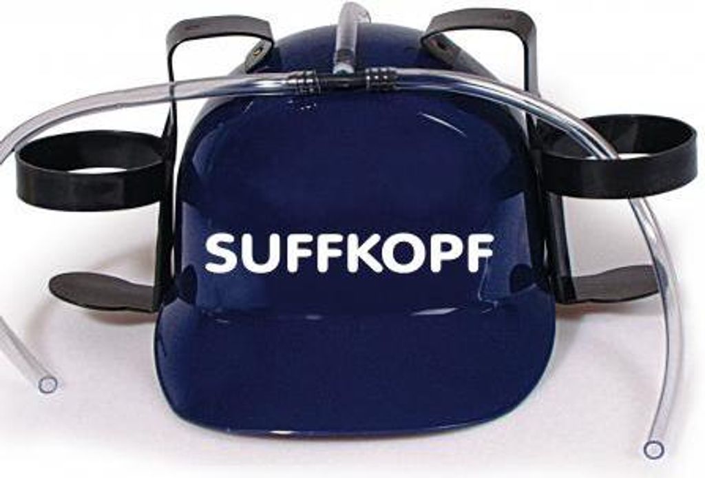 Trinkhelm Spaßhelm mit Print - Suffkopf - 51629 Color - blau